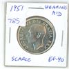 Image 1 : 1951 Hearing Aid Canadian Silver 50 Cents. Hearing Aid in the king’s ear from a Die Clash. 