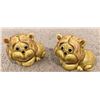 Image 1 : Vintage lion salt & pepper shakers.  Stamped Japan.  Enesco stickers.
