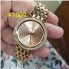 Image 1 : Michael Kors rose gold watch - new battery, few crystals missing