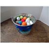 Image 1 : Pail full of golf balls, Tee's and Gloves