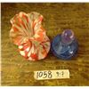 Image 3 : 2 pcs of Artglass- vase and perfume bottle