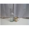 Image 1 : Enamel Mug and Glass juice bottle
