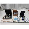 Image 1 : Large collection of costume jewelry, w/ jewelry boxes