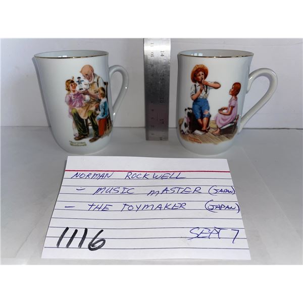 Norman Rockwell mugs "Music Master, The Toymaker"