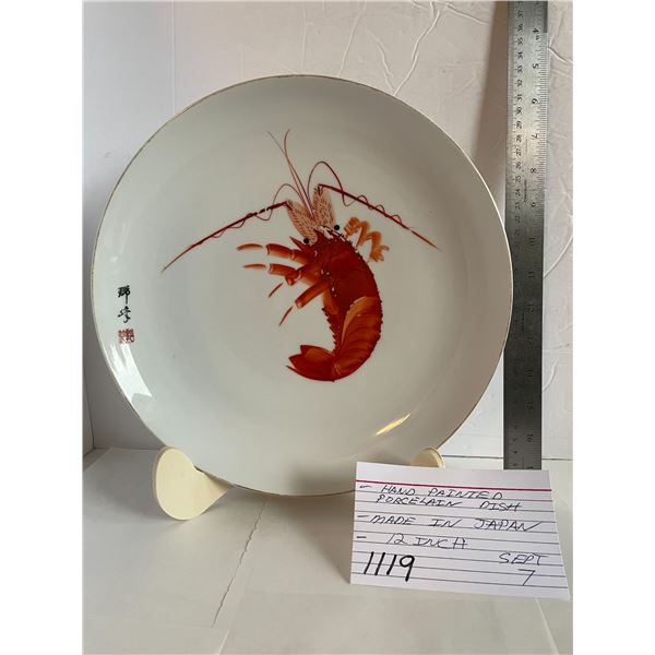 hand painted poreclain dish - made in Japan 12"