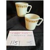Image 1 : two Pyrex butterfly gold cups
