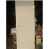 Image 1 : 80"H x 30"W plain painted white wooden interior door LH in-swing