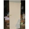 Image 2 : 80"H x 30"W plain painted white wooden interior door LH in-swing