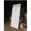 Image 2 : 79.75"H x 30"W plain painted white wooden interior door LH in-swing