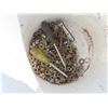 Image 4 : five pails of assorted hardware , nails , screws , nuts and bolts