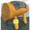 Image 3 : custom padded log foot rest - 14" long, 12" tall