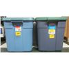 Image 1 : pair of 18gal Rubbermaid totes