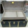 Image 1 : vintage metal "Eveleigh" steamer trunk with insert - 36"x21"x16"