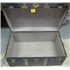 Image 2 : vintage metal "Eveleigh" steamer trunk with insert - 36"x21"x16"