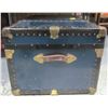 Image 5 : vintage metal "Eveleigh" steamer trunk with insert - 36"x21"x16"