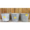 Image 1 : 3 vintage galvanized ash pails