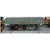Image 1 : green wooden folding table - 89"x32"x29"H