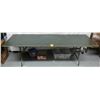 Image 1 : green wooden folding table - 89"x32"x29"H