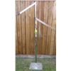 Image 1 : chrome clothes stand - 12"x15" solid base with adjustable slant arms