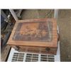 Image 1 : wooden box with assorted items