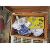 Image 3 : wooden box with assorted items