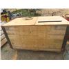 Image 1 : 30x54x33" tall wooden box on wheels
