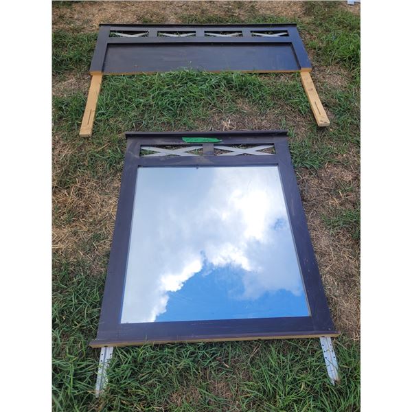 Mirror and headboard