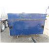 Image 1 : large blue garbage / recycling bin