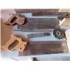 Image 2 : wooden toolbox with saws , files , drill bits