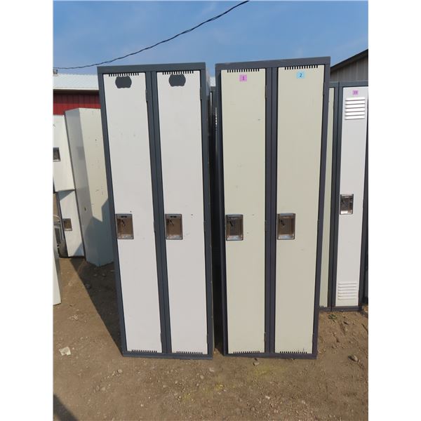 2 double lockers - varying colors and condition