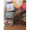 Image 3 : box with flood light bulbs, nails, solder wire, etc