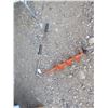Image 1 : orange folding ice auger