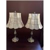 Image 2 : Bedside lamps, w/ shell lampshades - excellent condition - vintage