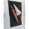 Image 1 : Vintage bamboo (China logo) umbrella & Lace parasol