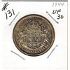 Image 1 : 1944 CANADIAN SILVER 50 CENT COIN