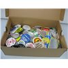 Image 1 : LARGE LOT of PINBACK BUTTONS - SHOE BOX - Well of 300 Buttons