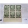 Image 1 : Block of 6 King George 2 Cent Scroll Series 29-30 Never Used