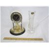 Image 1 : Lot of a Anniversary Clock and a Lead Crystal Vase