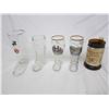 Image 1 : Lot of 4 Boot Shaped Glasses and 1 Yellow Stone Mug