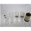 Image 2 : Lot of 4 Boot Shaped Glasses and 1 Yellow Stone Mug