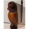 Image 4 : Mid-century amber owl liquor decanter bottle.