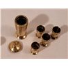Image 4 : Miniature solid brass wine decanters, goblets & cups.