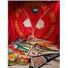 Image 1 : Vintage felt pennants & Calgary 1875/1975 centennial flag.