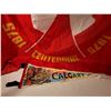 Image 6 : Vintage felt pennants & Calgary 1875/1975 centennial flag.
