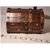 Image 4 : 1970's wood jewelry chest, removable tray. Men's stainless steel & costume jewelry.