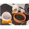 Image 2 : Group of Eggies novelty egg cooking utensils.