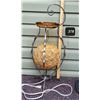Image 1 : Vintage, chain pull spaghetti lamp, smoke stand.