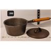Image 1 : Cast iron 2 quart sauce pan with lid. Made in Taiwan.