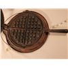 Image 2 : Vintage James Smart, cast iron, rotating, stove top waffle iron. Made in Canada.