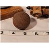 Image 7 : Vintage replica ,wood/ cast iron cannon. Vintage cannon ball.